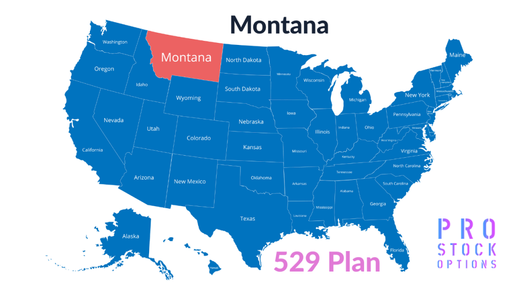 Montana 529 plan - map of the united states